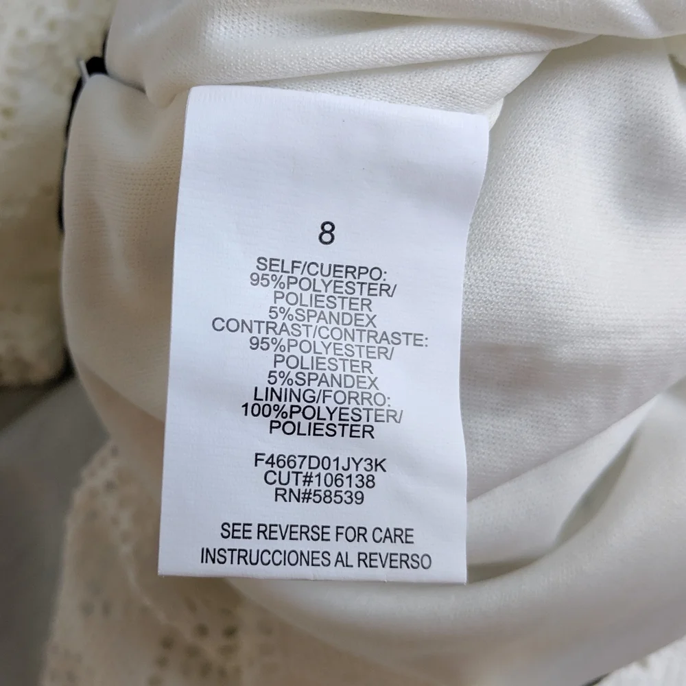 NWT Speechless Girls ivory eyelets dress size 8